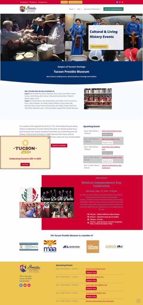 Tucson Presidio Museum Website Tucson Presidio Museum Website